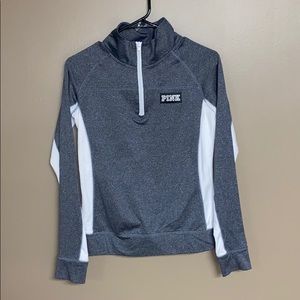 HARDLY WORN‼️ Grey Pink Quarter Zip
